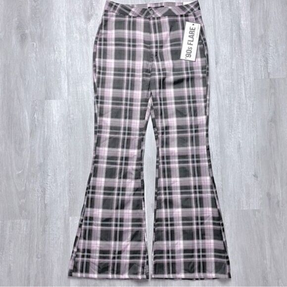 Plaid 90’s Flare Pants S - Picture 1 of 3